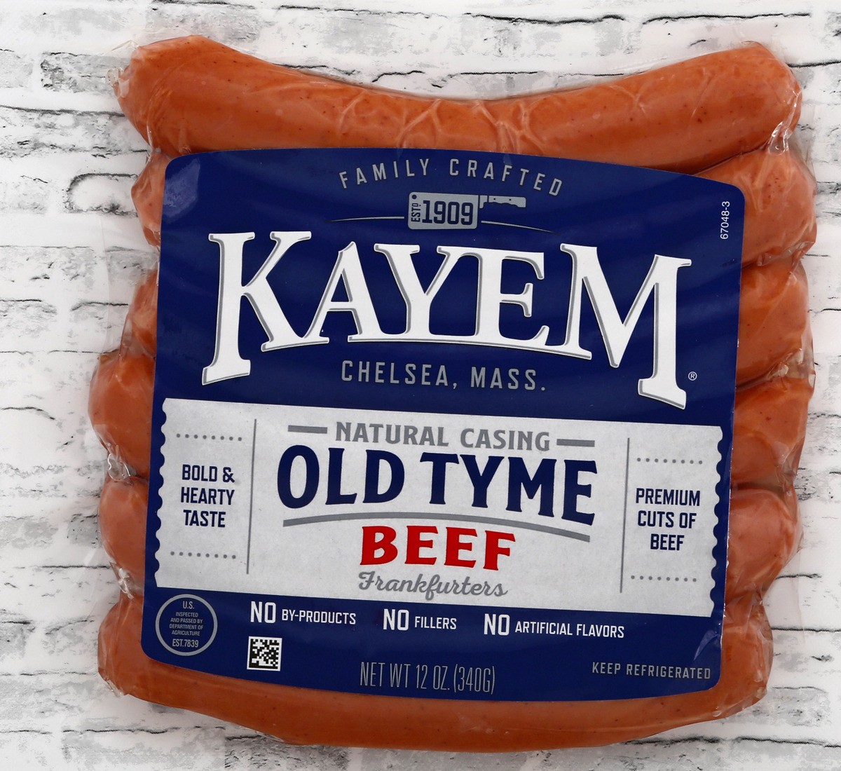 slide 2 of 13, Kayem Old Tyme Natural Casing Beef Frankfurters 12 oz, 12 oz
