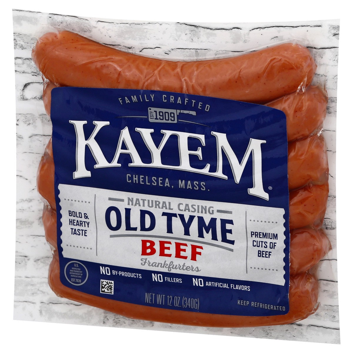 slide 6 of 13, Kayem Old Tyme Natural Casing Beef Frankfurters 12 oz, 12 oz