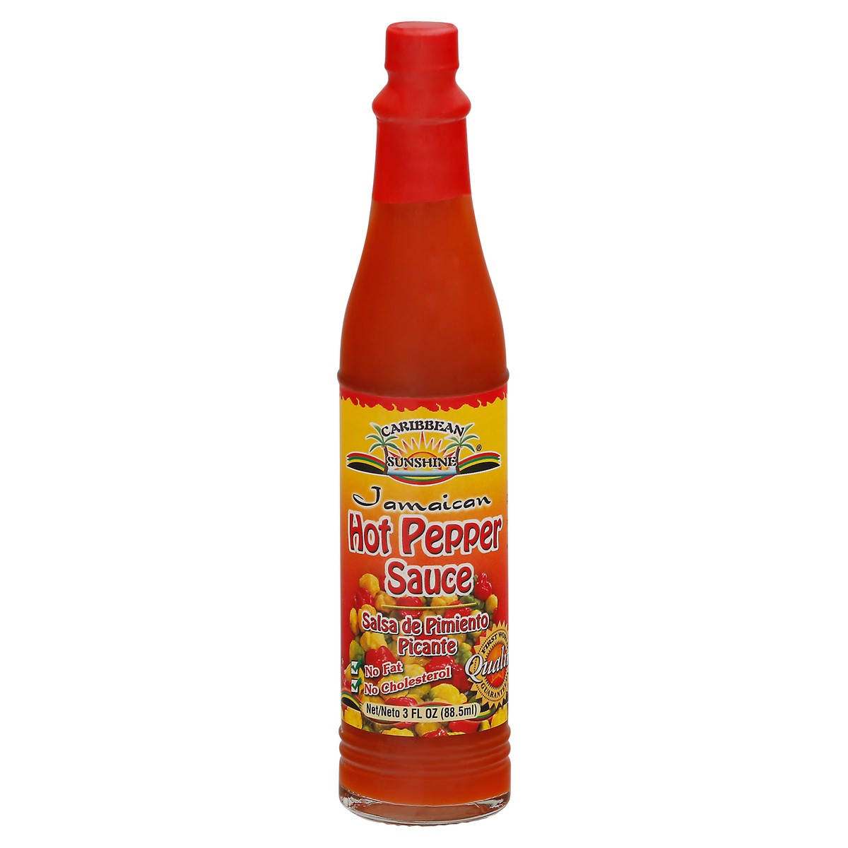 slide 1 of 9, Caribbean Sunshine Hot Pepper Sauce 3 fl oz Bottle, 3 fl oz