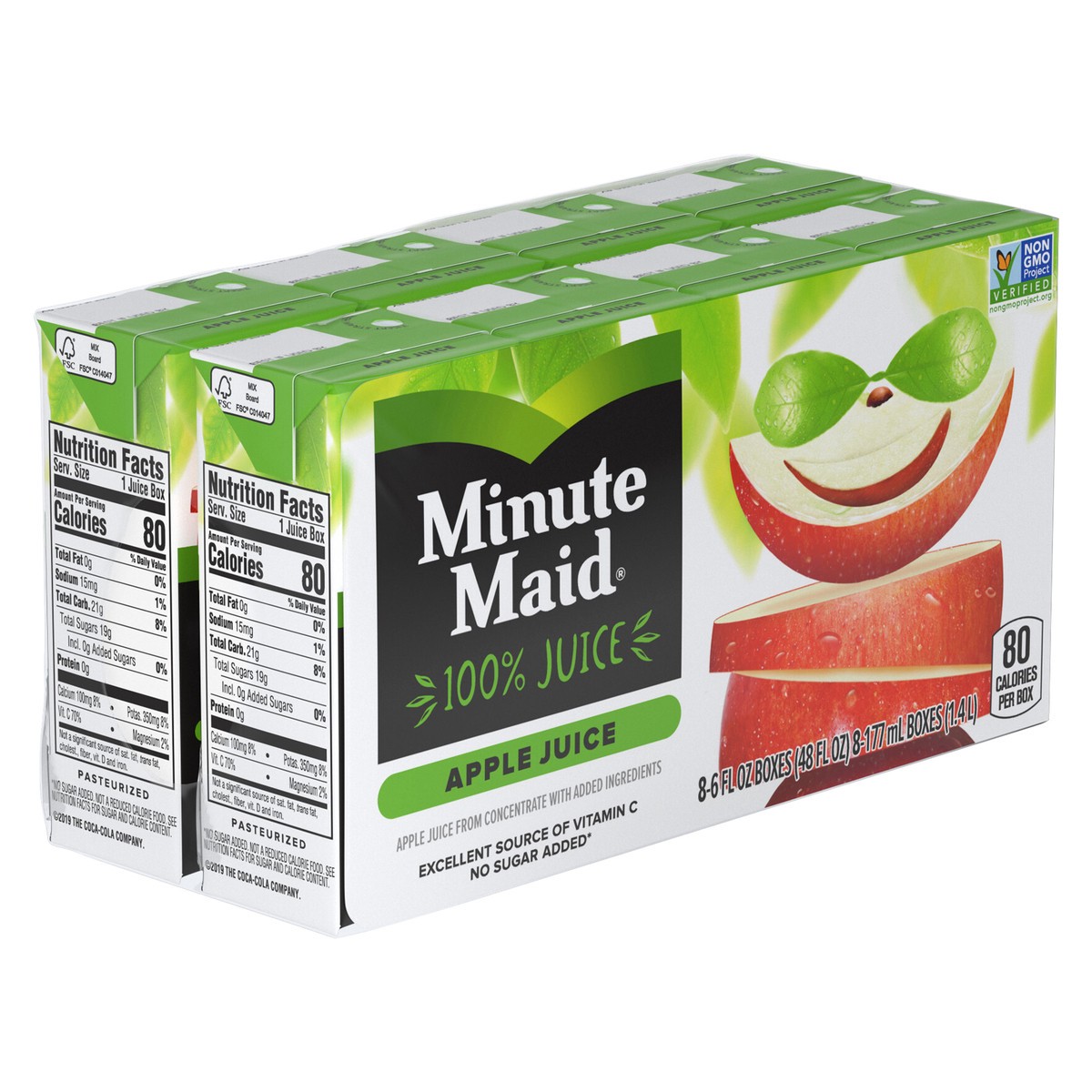 slide 9 of 9, Minute Maid Apple Juice Cartons, 6 fl oz, 8 Pack, 8 ct