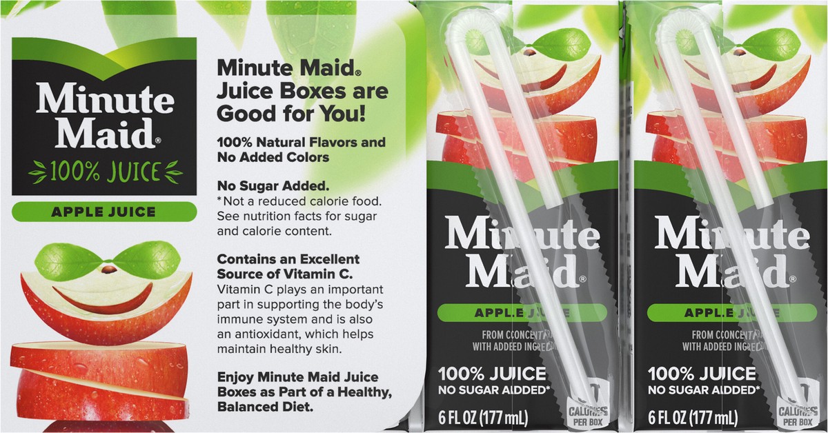slide 7 of 9, Minute Maid Apple Juice Cartons, 6 fl oz, 8 Pack, 8 ct