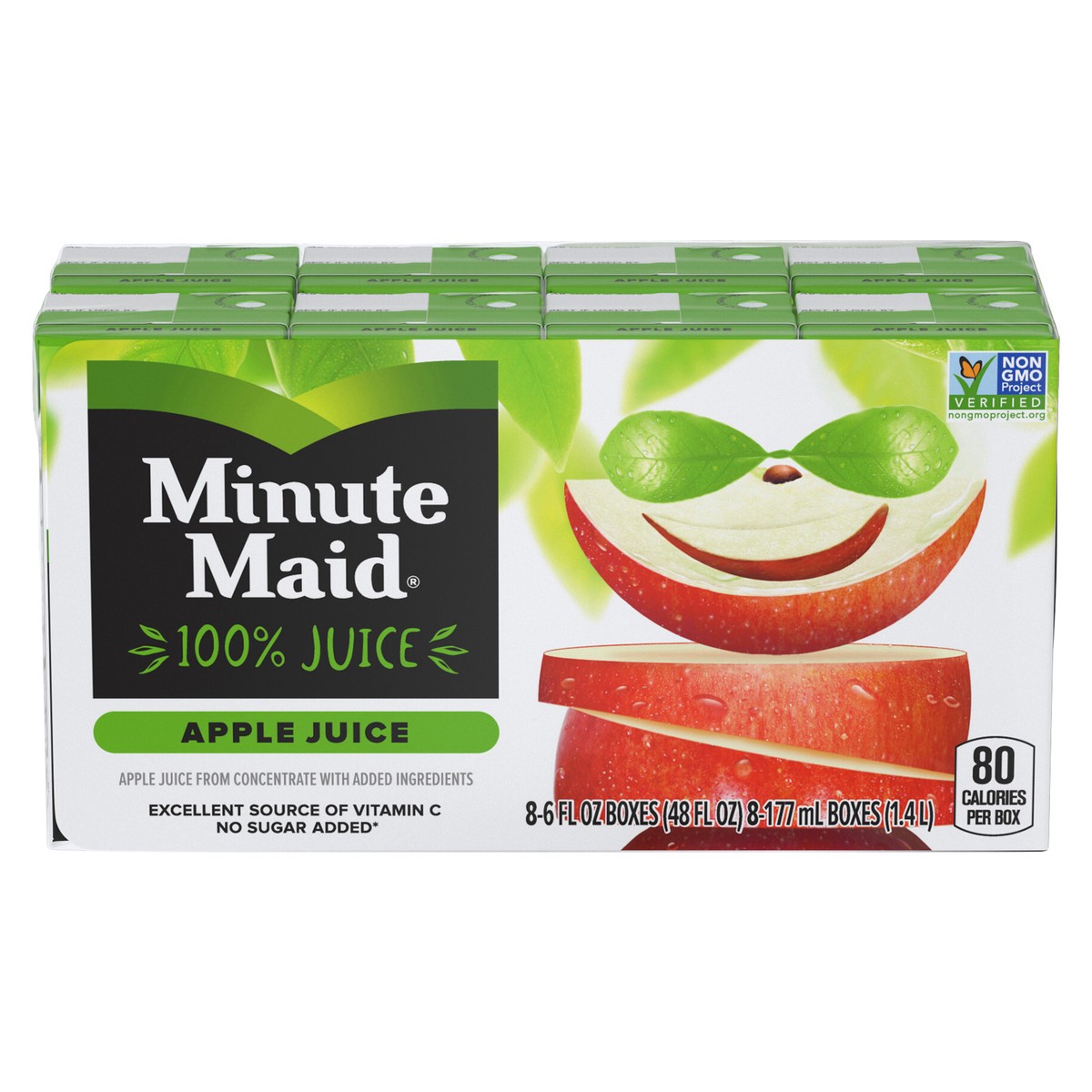 slide 1 of 9, Minute Maid Apple Juice Cartons, 6 fl oz, 8 Pack, 8 ct