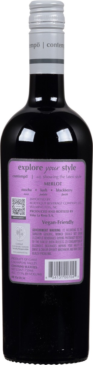 slide 9 of 9, Contempo Merlot, 750 ml