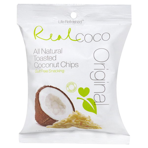 slide 1 of 1, Real Coco All Natural Toasted Coconut Chips Original, 1.43 oz