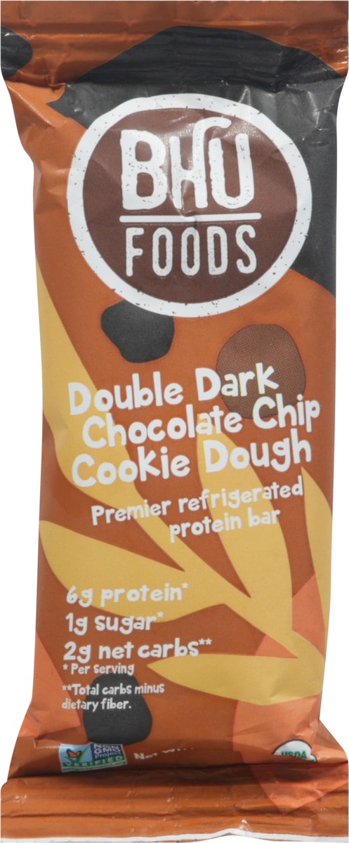 slide 6 of 9, BHU Foods Double Dark Chocolate Chip Cookie Dough Protein Bar 1.6 oz, 1.6 oz