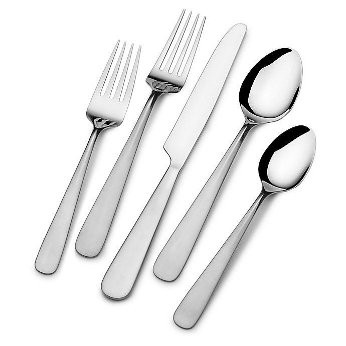 slide 1 of 1, Gourmet Basics by Mikasa Briarcliff Flatware Set - Satin Finish, 65 ct