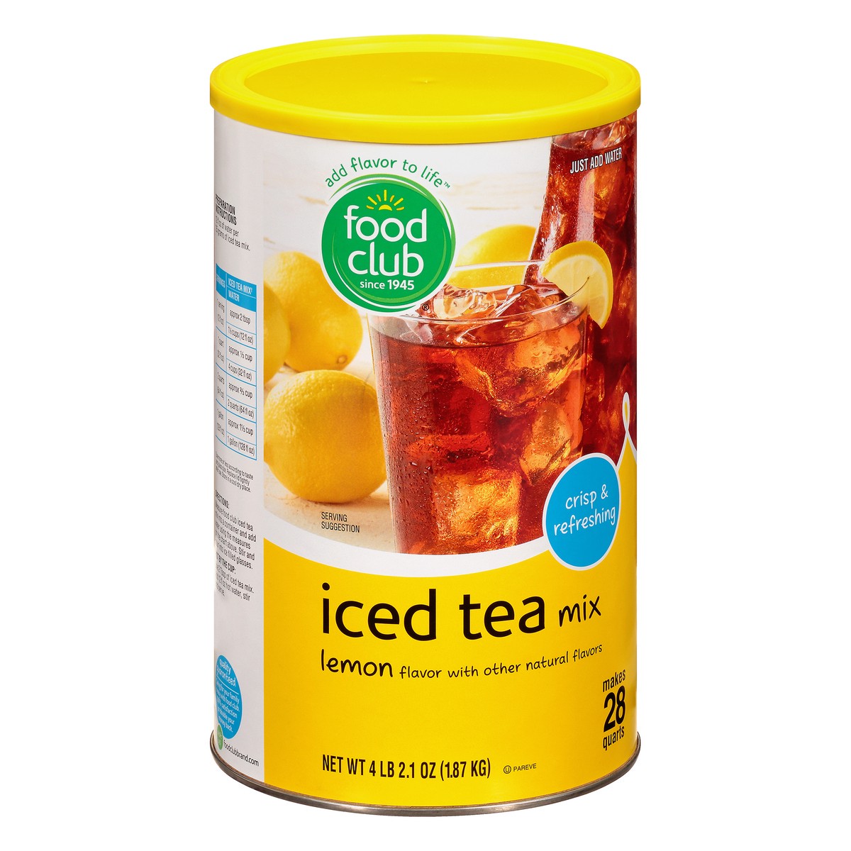 slide 8 of 10, Food Club Lemon Flavor Iced Tea Mix 4 lb, 4 lb