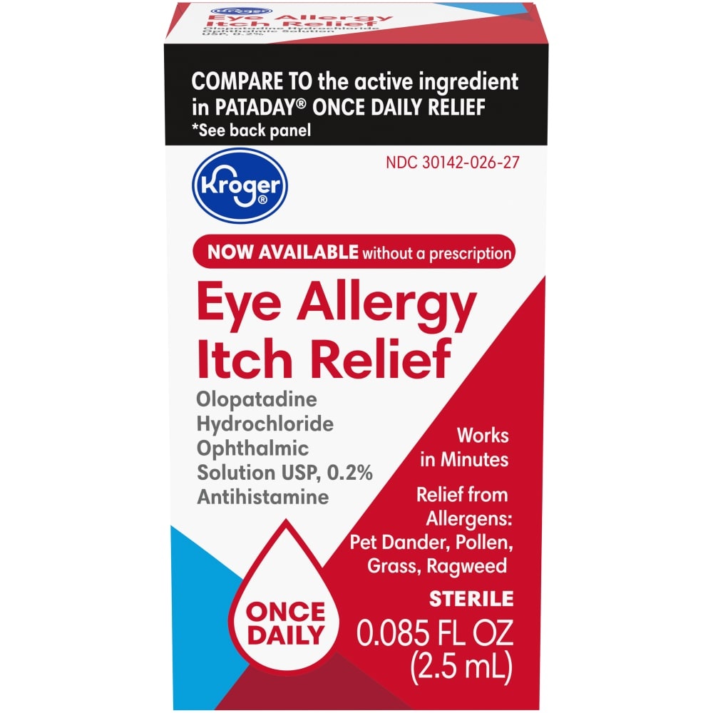 slide 1 of 1, Kroger Eye Allergy Itch Relief, 0.09 fl oz
