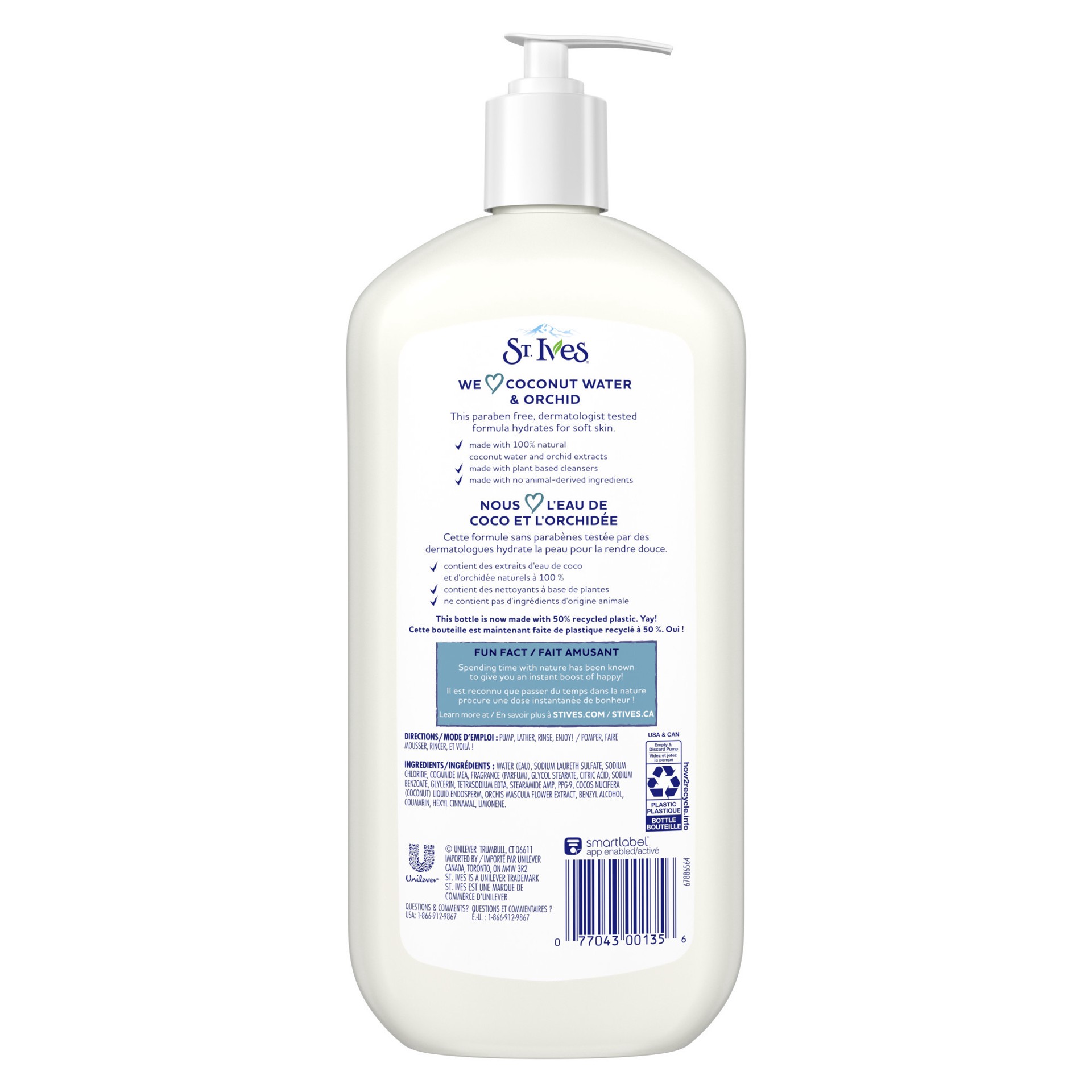 slide 2 of 3, St. Ives Hydrating Body Wash with Pump Coconut Water & Orchid, 32 oz, 32 oz