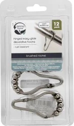 Zenna Home 12 Pack Hinged V Glide Bushed Nickel Hook 1 ea