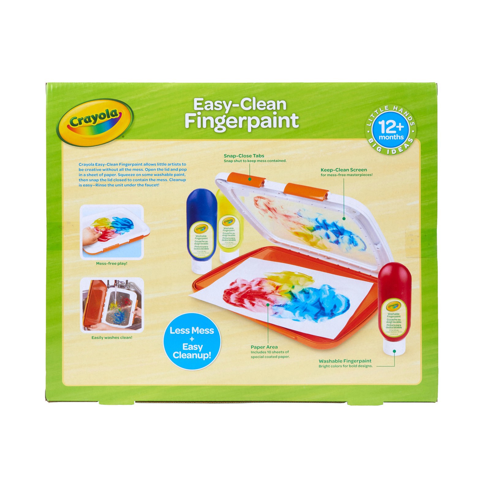 slide 3 of 5, Crayola Easy-Clean Fingerpaint Set, 1 ct