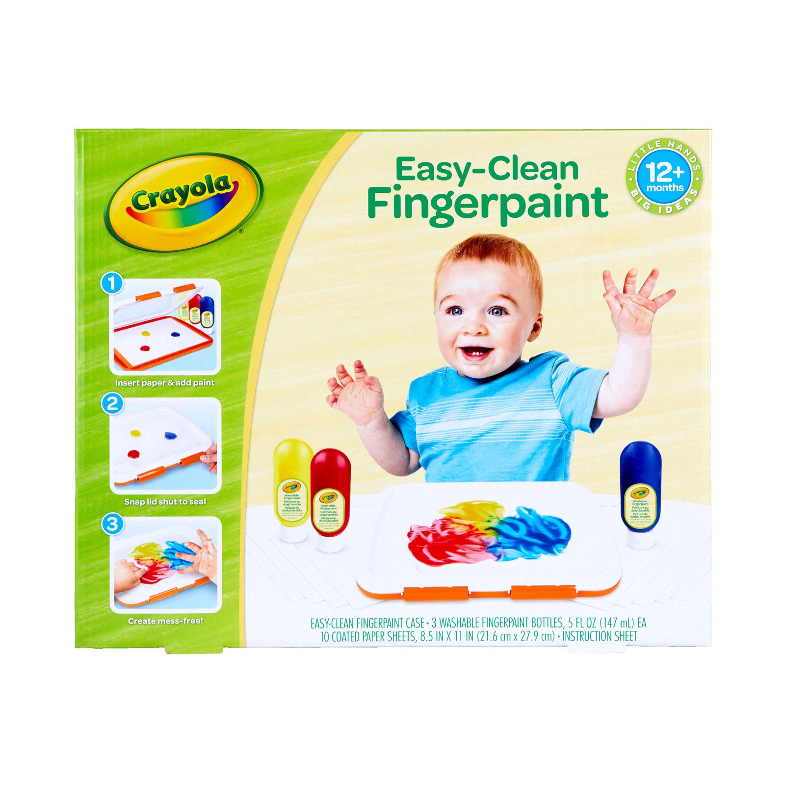 slide 4 of 5, Crayola Easy-Clean Fingerpaint Set, 1 ct