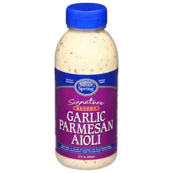 Silver Spring Signature Savory Garlic Parmesan Aioli 13 fl oz