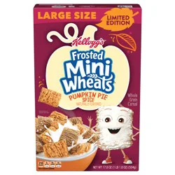 Frosted Mini-Wheats Whole Grain Pumpkin Pie Spice Large Size Cereal 17.8 oz