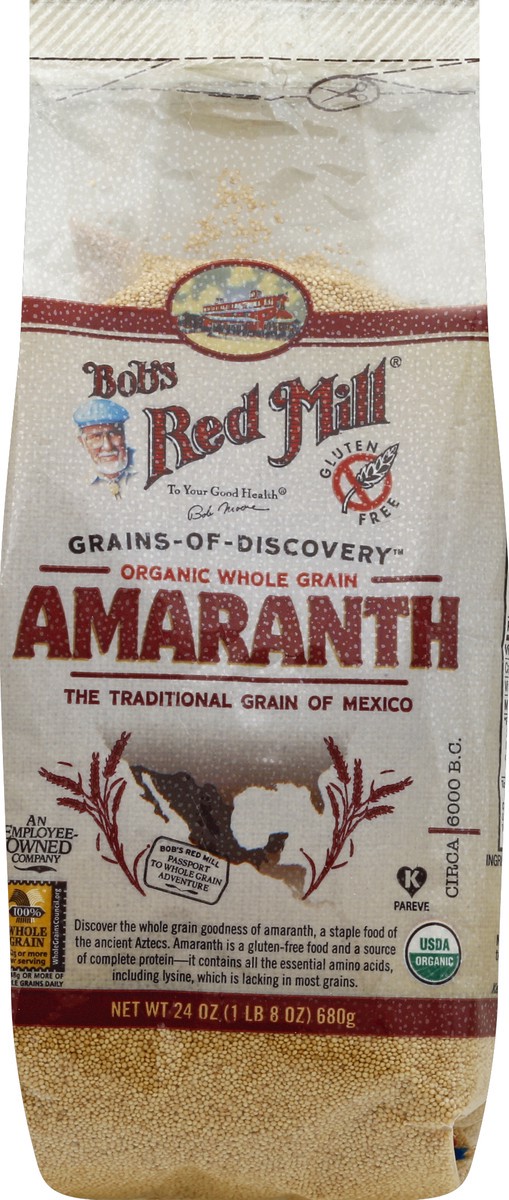 slide 5 of 5, Bob's Red Mill Organic Whole Grain Amaranth, 24 oz