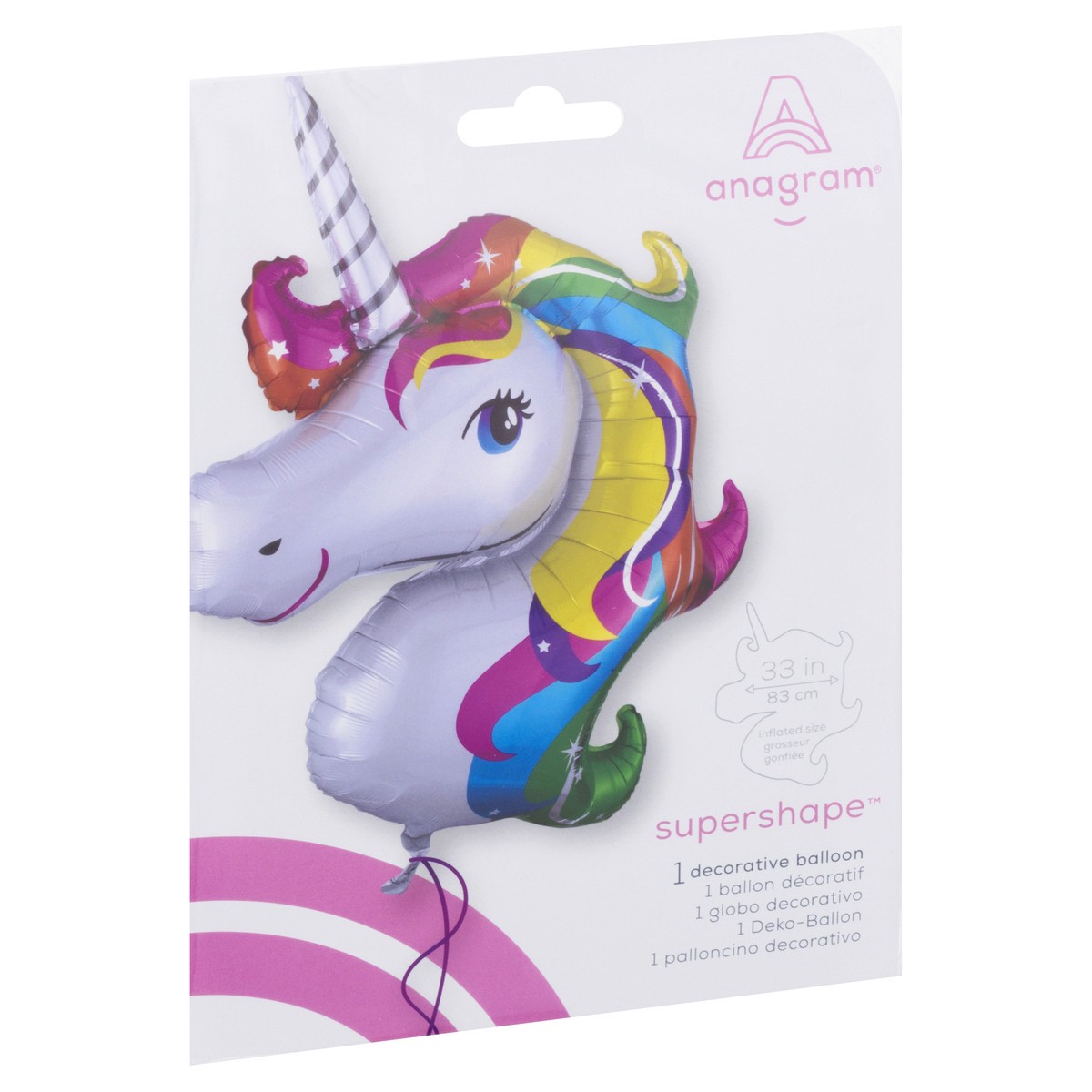 slide 4 of 9, Anagram Supershape 33 in Decorative Balloon 1 Each, 1 ea