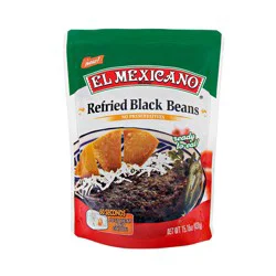 El Mexicano Refried Black Beans Pouch