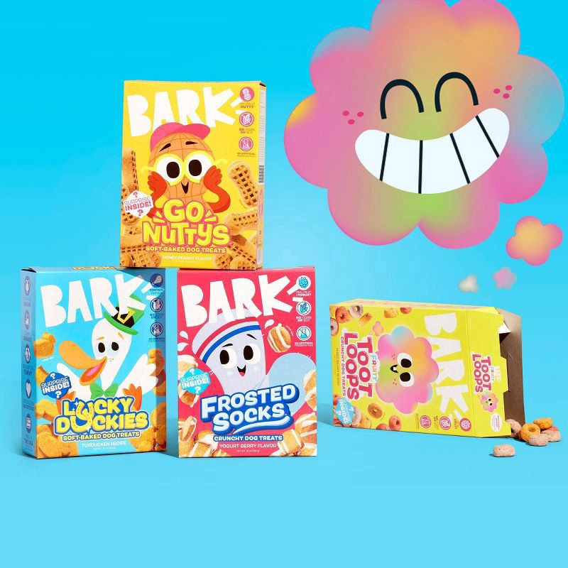 slide 2 of 7, BARK Toot Loops Fruit Flavor Dog Treats - 10oz, 10 oz