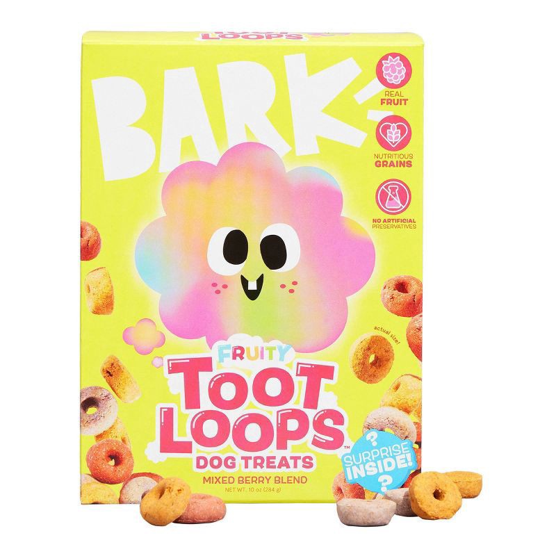 slide 1 of 7, BARK Toot Loops Fruit Flavor Dog Treats - 10oz, 10 oz