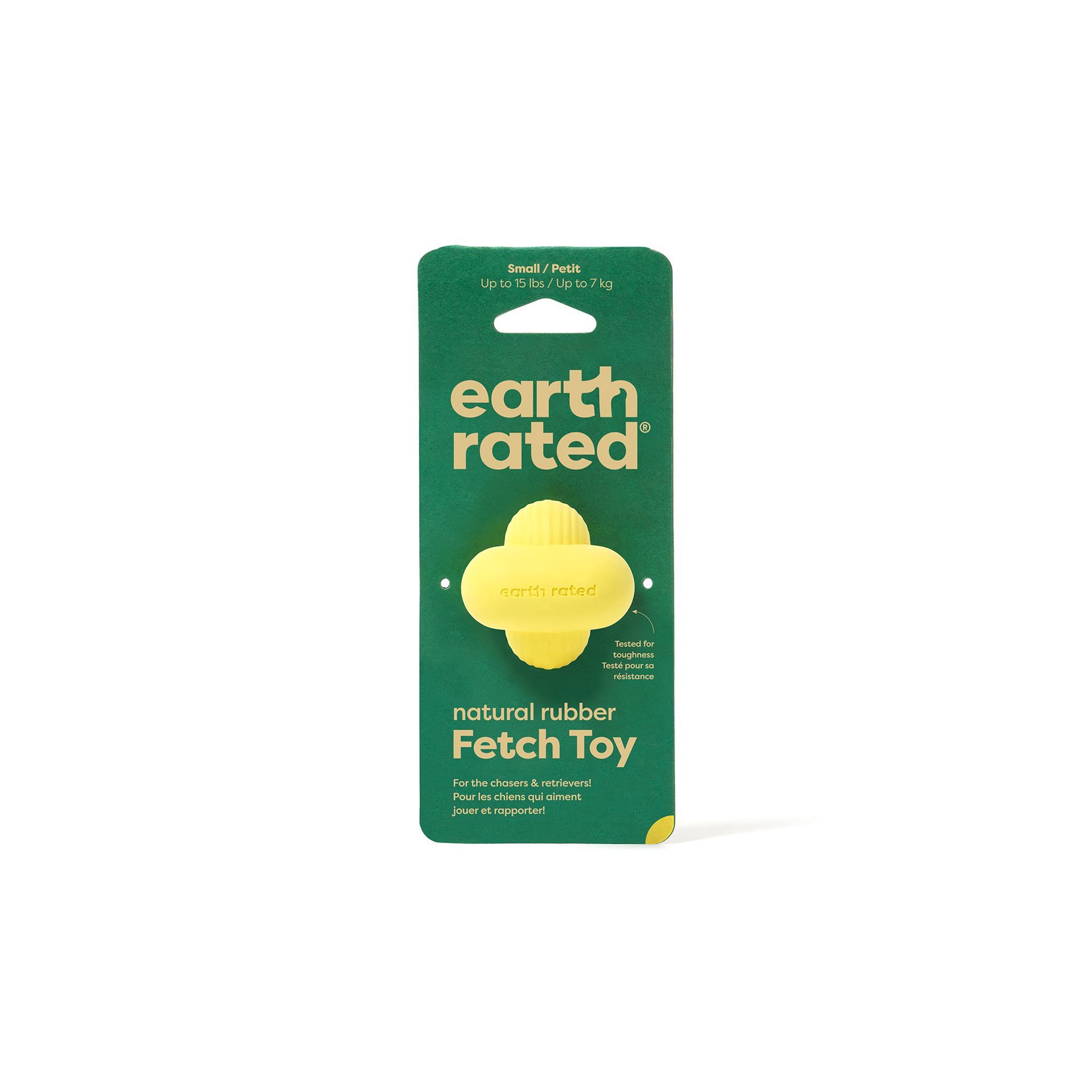 slide 1 of 1, Earth Rated Small (Up to 15 lbs) Natural Rubber Fetch Toy 1 Each, SM
