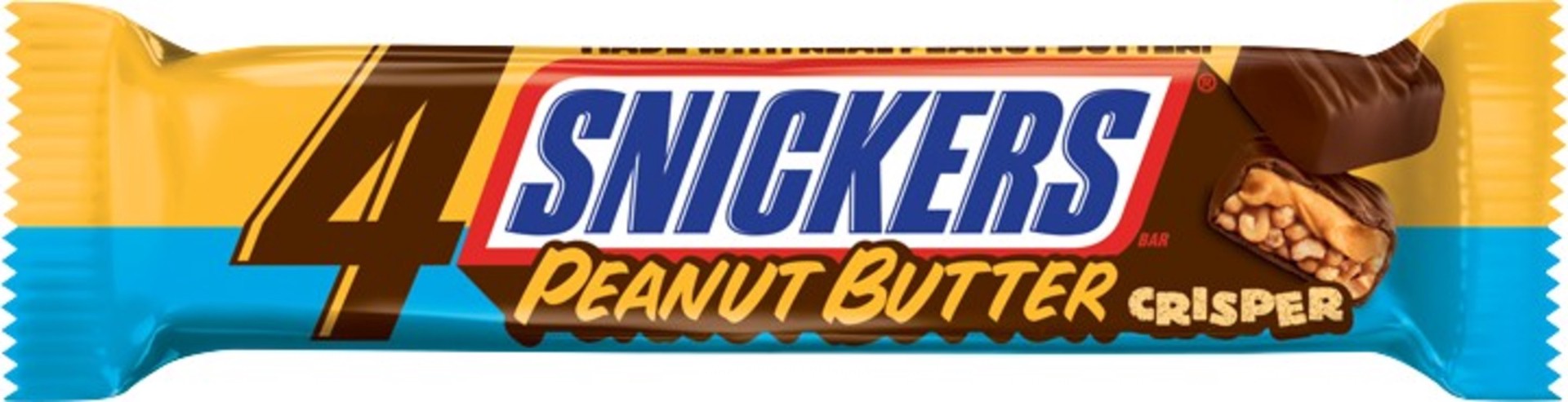 slide 1 of 6, Snickers, Milk Chocolate Peanut Butter Crisper, 3.03 Oz, 4 ct