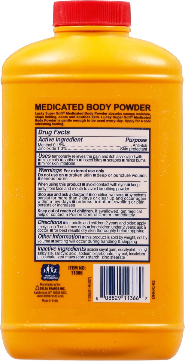 slide 6 of 12, Lucky Super Soft Pure Cornstarch Medicated Body Powder 8 oz, 8 oz