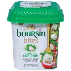 Boursin Gourmet Garlic & Fine Herbs Cheese Bites 4.23 oz