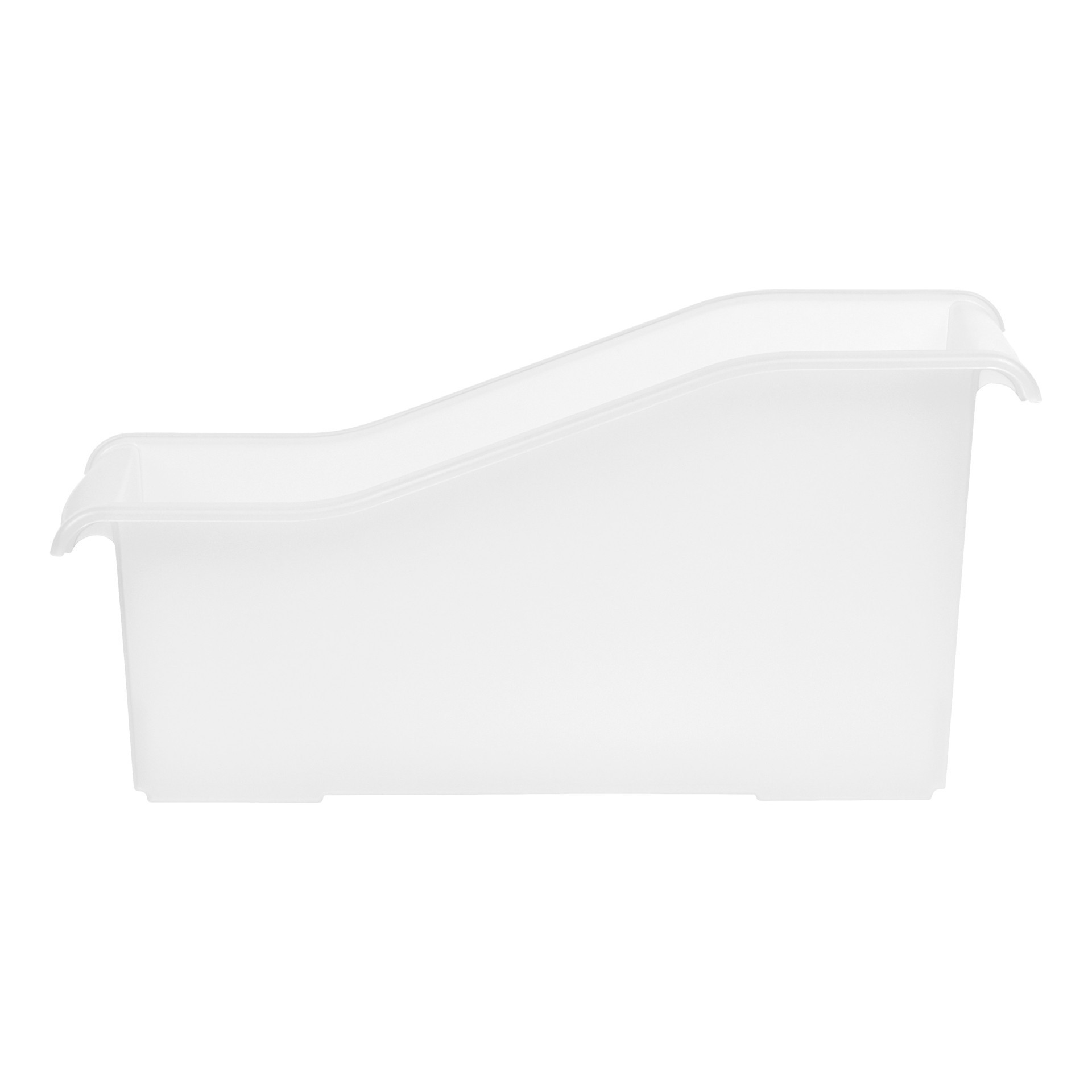 slide 4 of 9, Iris Clear Connecting Book Bin, 6 in x 15 in x 7 in