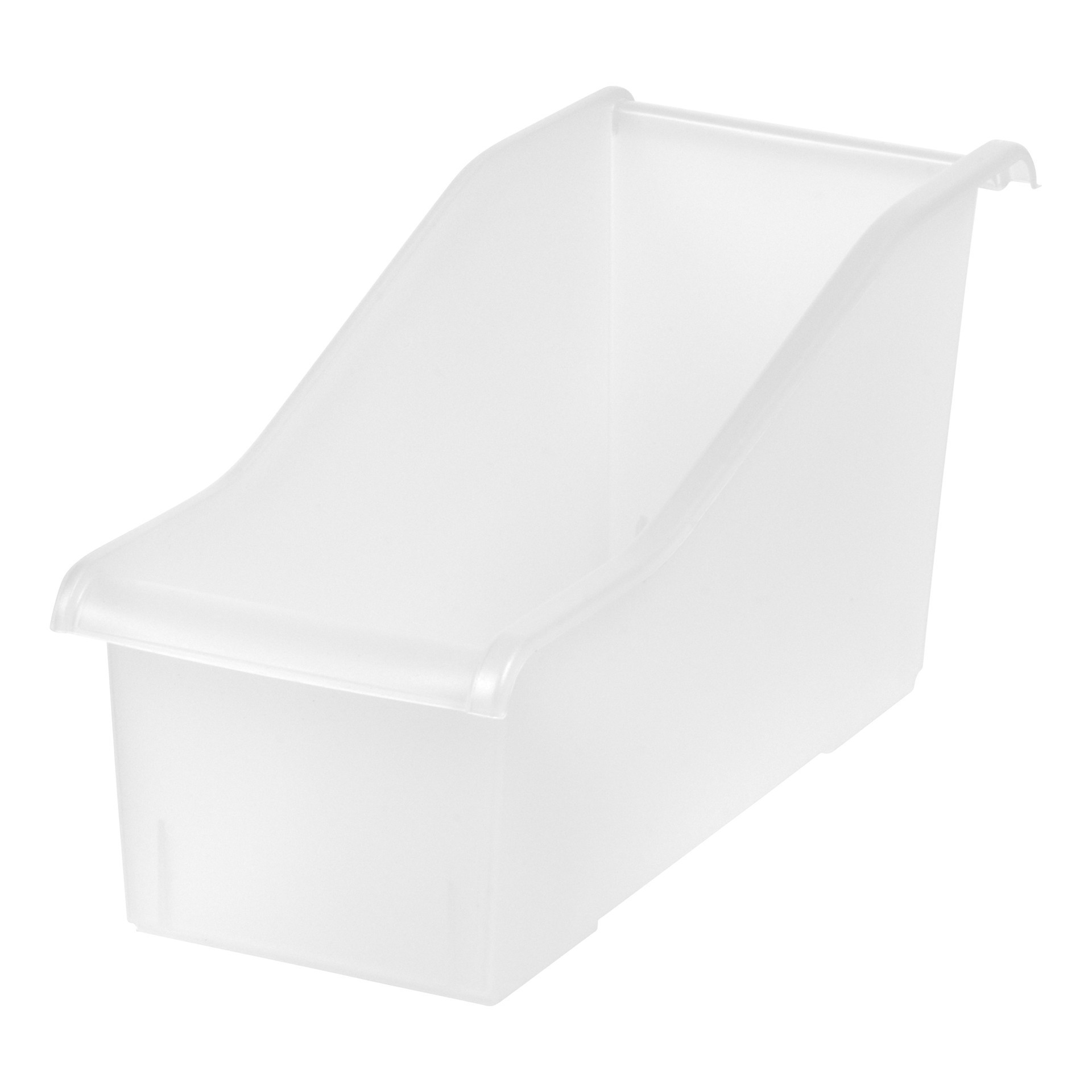 slide 3 of 9, Iris Clear Connecting Book Bin, 6 in x 15 in x 7 in