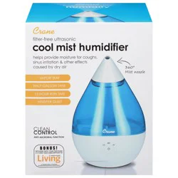 Crane Filter-Free Ultrasonic Cool Mist Humidifier