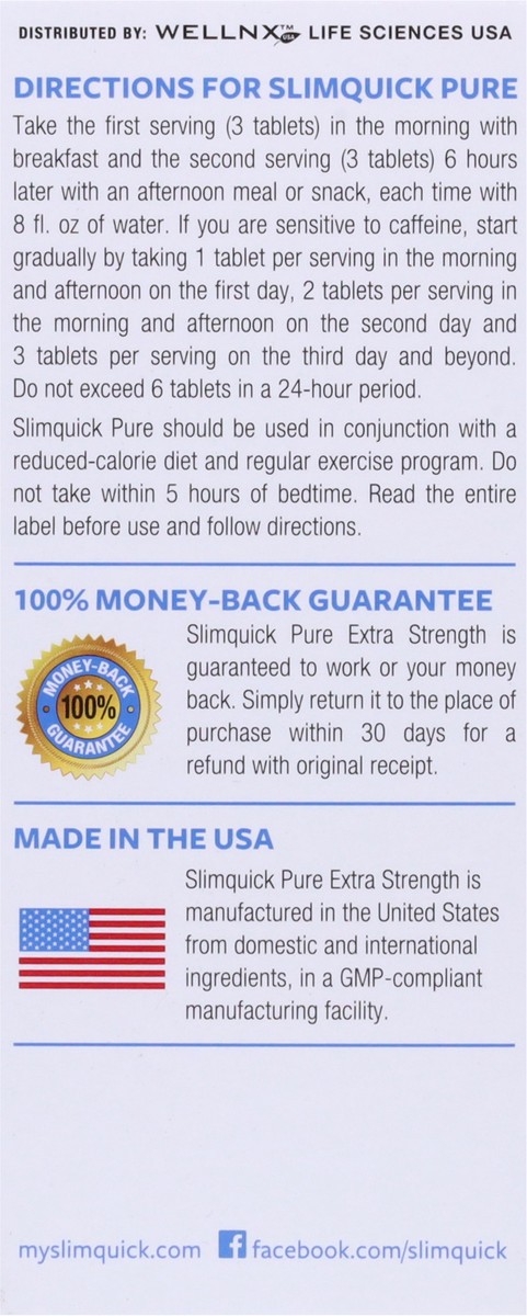 slide 7 of 9, SLIMQUICK Pure Extra Strength Weight Loss 60 Tablets, 60 ct