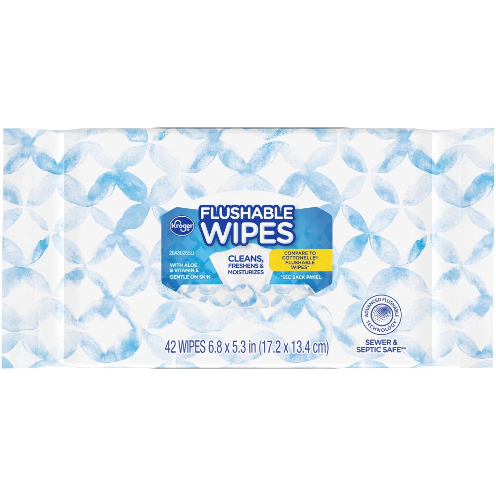 slide 4 of 6, Kroger Flushable Wipes, 5 ct; 42 ct