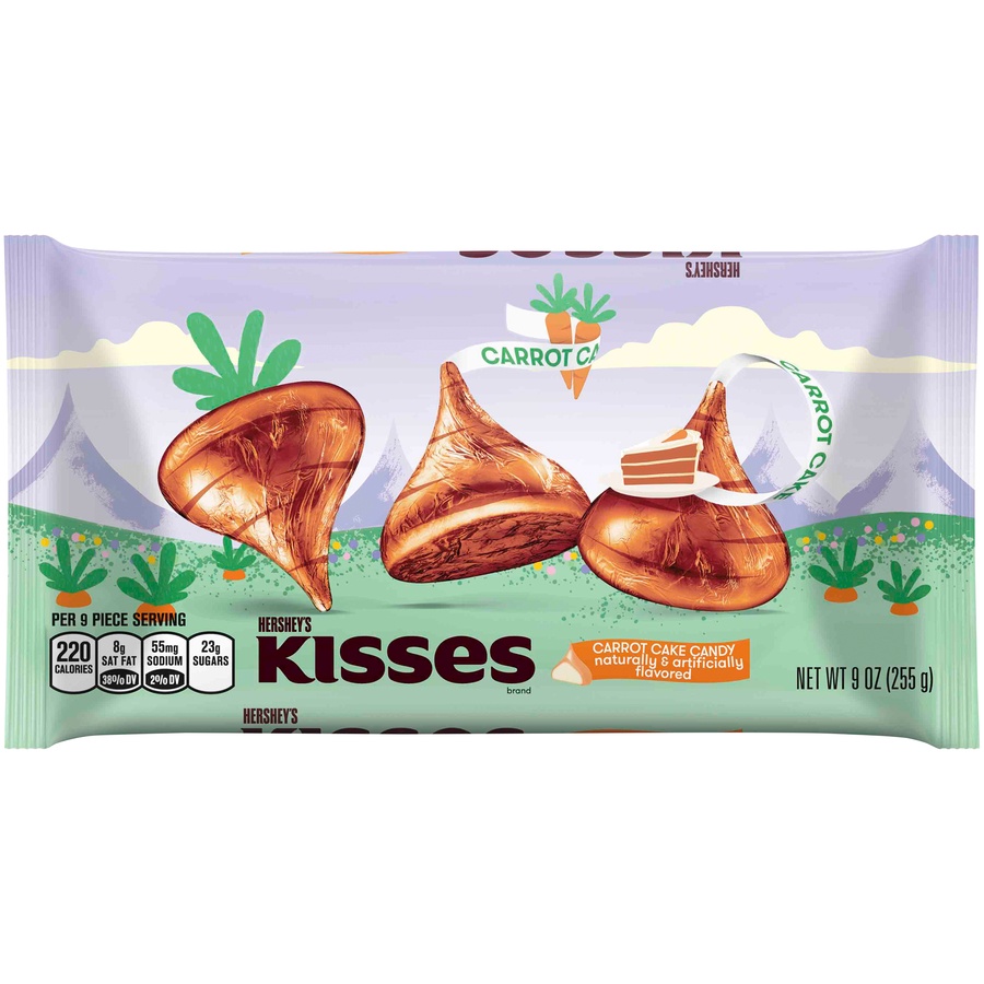 slide 1 of 1, Hershey's Kisses Carrot Cake Candy, 9 oz