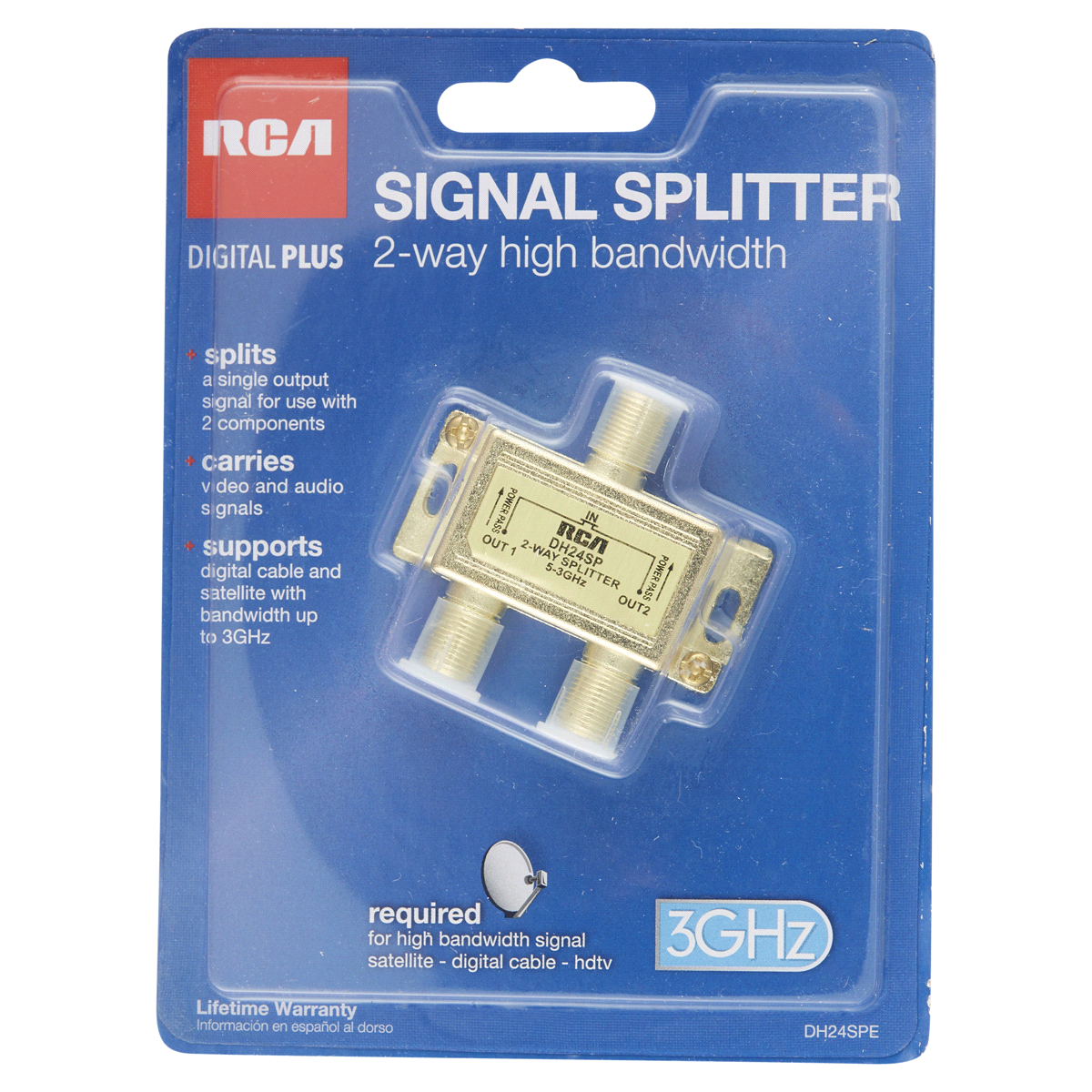 slide 1 of 5, RCA 2 Way Coaxial Cable Splitter, 1 ct