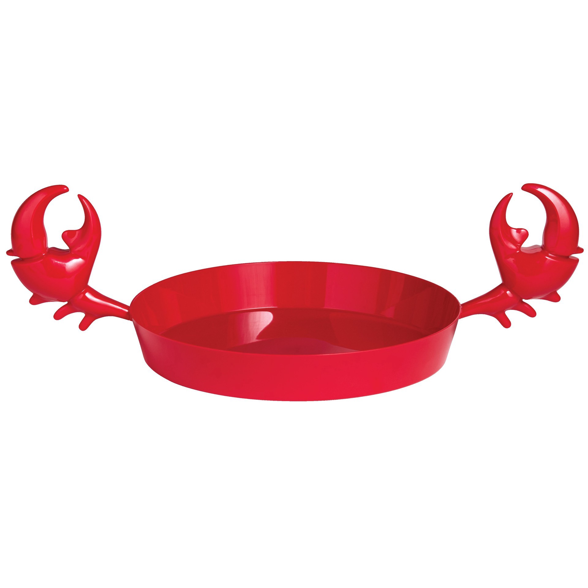 slide 1 of 1, Destination Holiday Round Red Crawfish Claw Tray, 13ftft