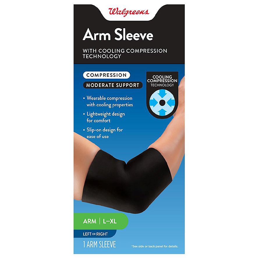 slide 1 of 1, Walgreens Compression Cooling Arm Sleeve L XL Large-XLarge, 1 ct