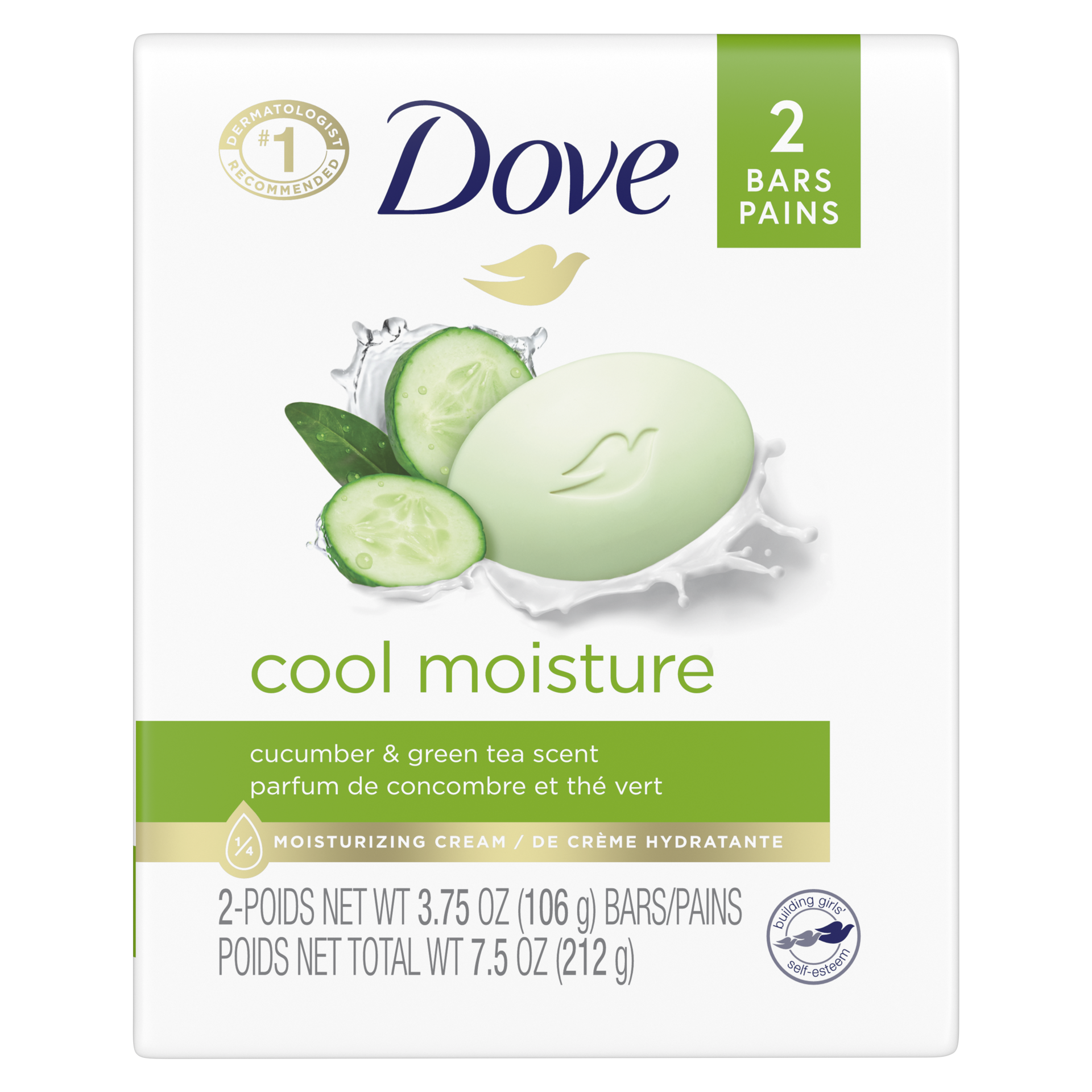 slide 3 of 4, Dove go Fresh Cool Moisture Beauty Bar, 2 ct; 4 oz