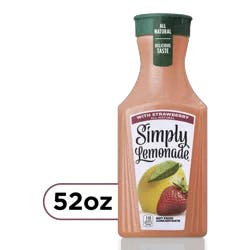 Simply Lemonade w/ Strawberry Bottle, 52 fl oz