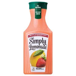 Simply Lemonade w/ Strawberry Bottle, 52 fl oz