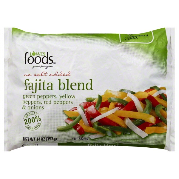 slide 1 of 1, Lowes Foods Fajita Blend Vegetables No Salt Added, 14 oz