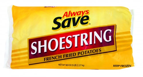 slide 1 of 1, Always Save Shoestring French Fried Potatoes, 80 oz