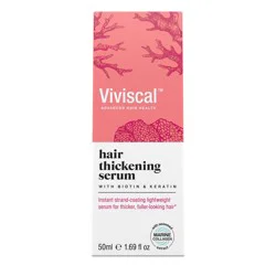 Viviscal Hair Thickening Serum, Instant Lightweight Hair Product, Leave-in Elixir for Thicker, Fuller Looking Hair, with Keratin & Biotin, 50 ml