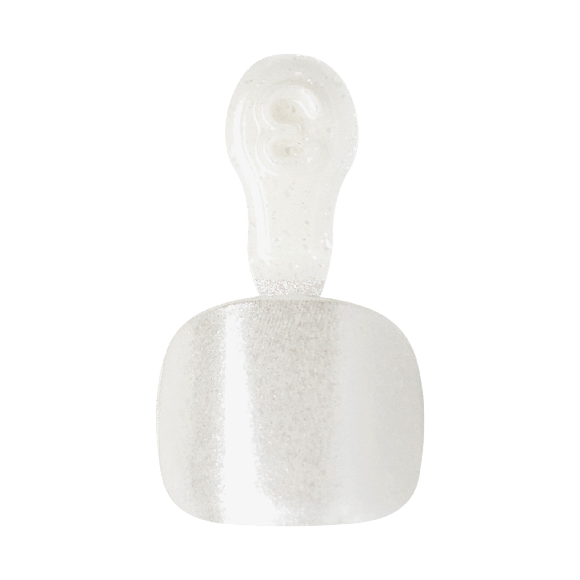 slide 4 of 5, imPRESS KISS imPRESS Color Press-On Pedicure Solid Neon White Square Fake Toenails – ‘Dreamlike'' – 30ct, 28 pc