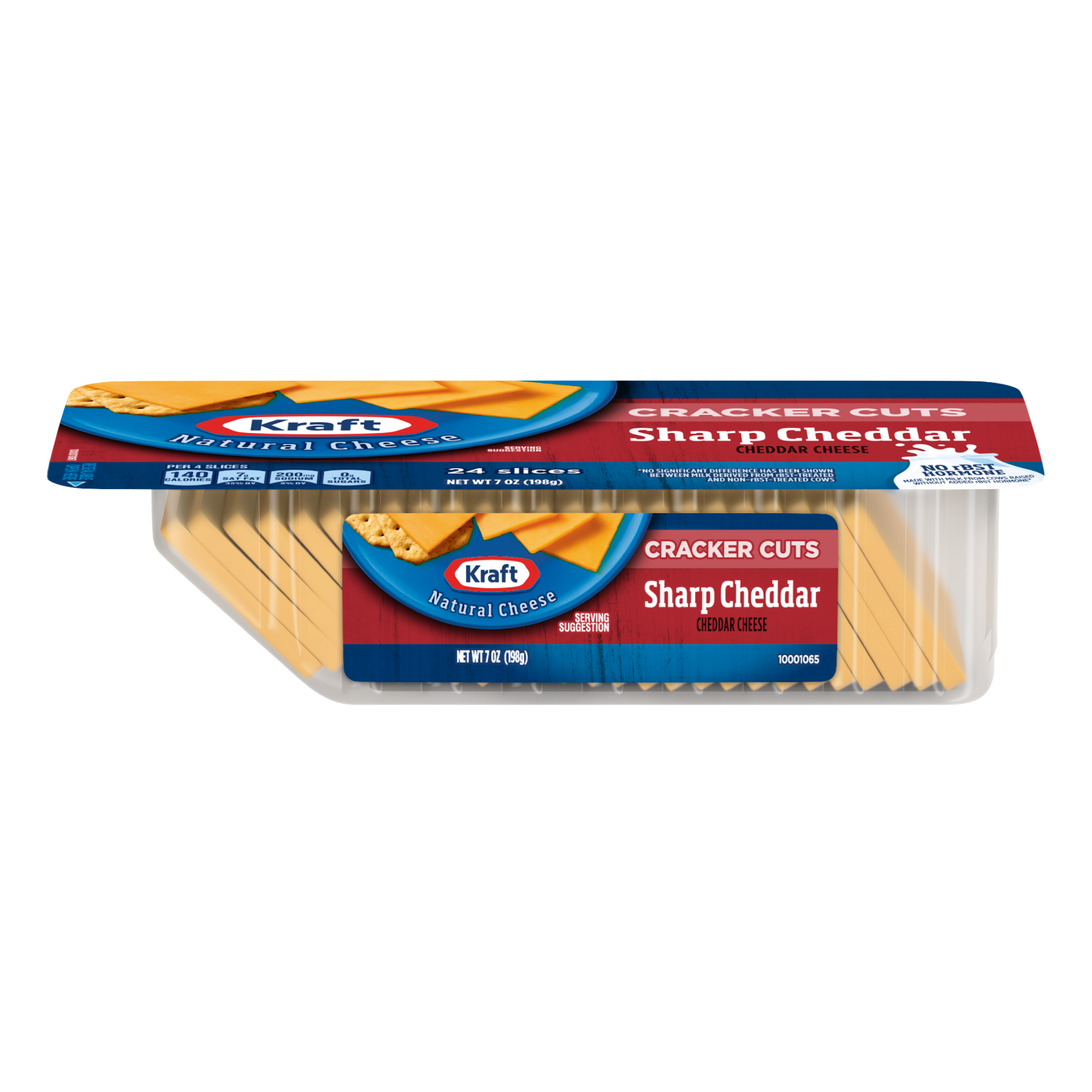 slide 1 of 5, Kraft Cracker Cuts Sharp Cheddar Cheese Slices, 24 ct Tray, 24 ct