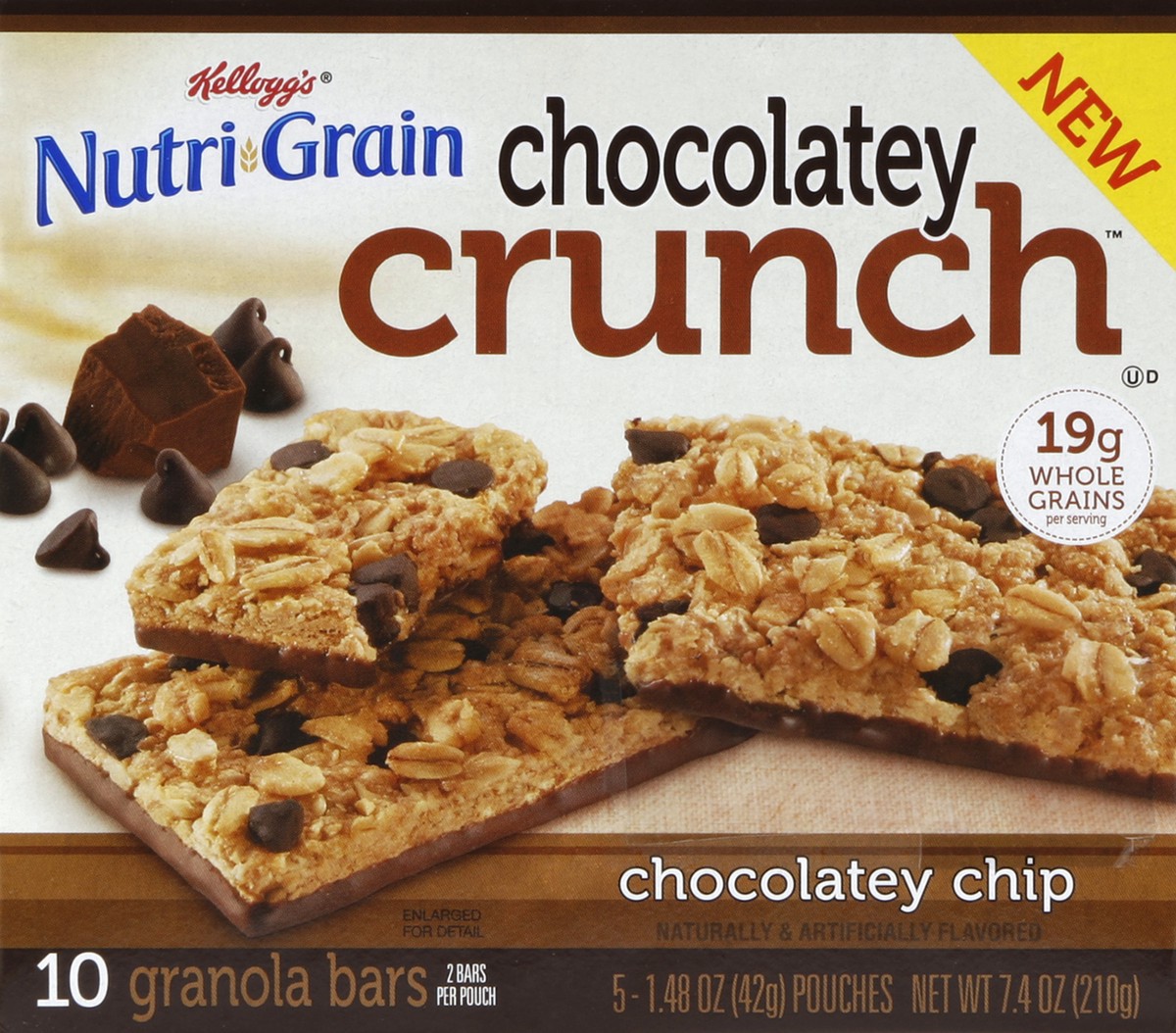 slide 5 of 6, Nutrigrain Granola Bars, Chocolatey Chip, 5 ct; 1.48 oz