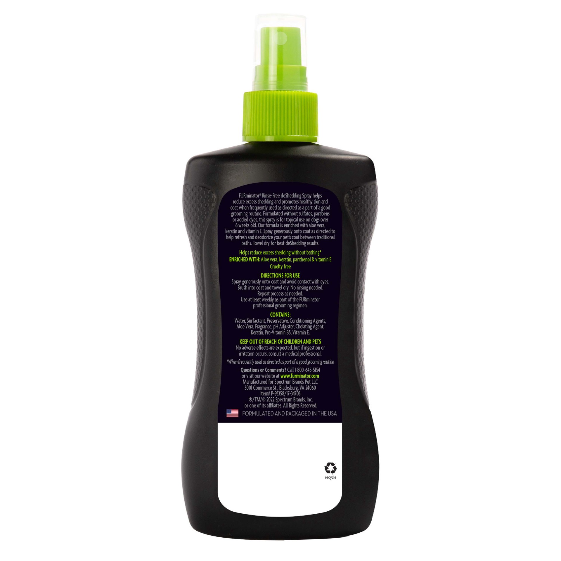 slide 2 of 7, FURminator® Rinse-Free Deshedding Spray, 0.65 lb