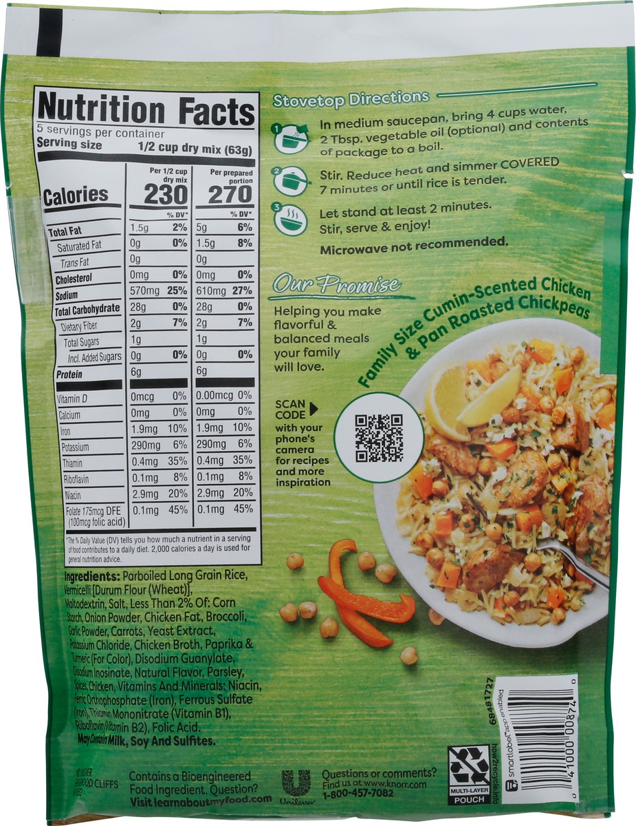 slide 9 of 9, Knorr Family Size Chicken Flavor Rice Sides 11 oz, 11 oz