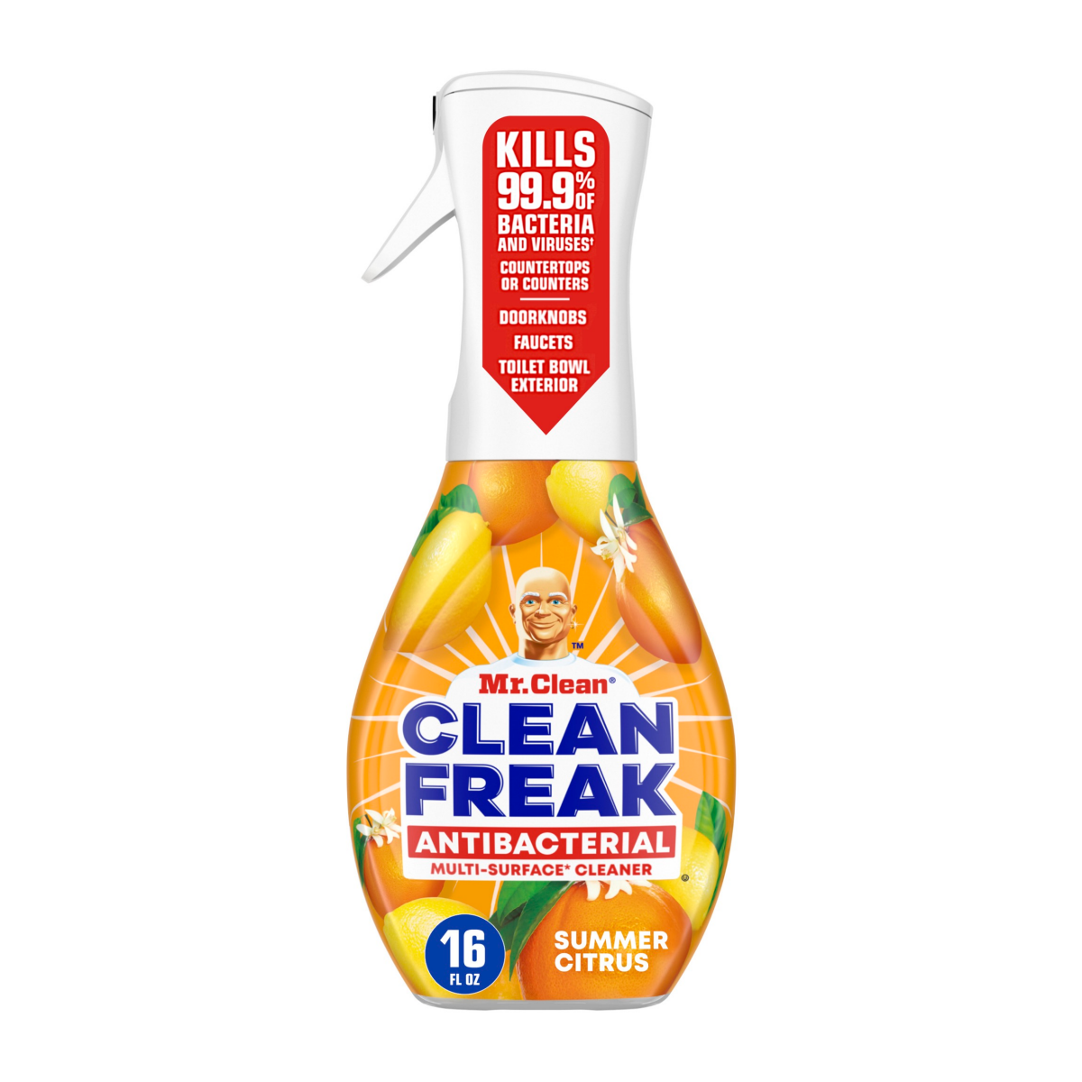 slide 1 of 25, Mr. Clean Mr. Clean Clean Freak All Purpose Cleaner Spray, Multi-Surface Cleaning, AB Citrus, 16oz, 16 oz