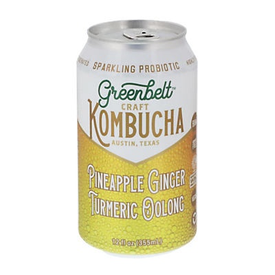 slide 1 of 1, Greenbelt Pineapple Ginger Craft Kombucha, 12 oz