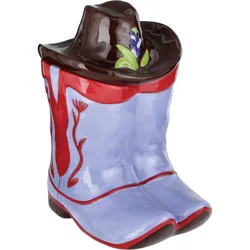 Destination Holiday Bluebonnet Boot-Shaped Cookie Jar